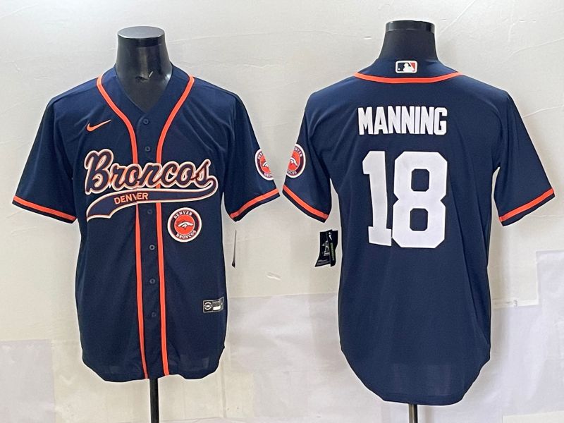 Men 2025 Denver Broncos #18 Manning Blue  joint name 2024 Nike Limited NFL Jersey style 6->denver broncos->NFL Jersey